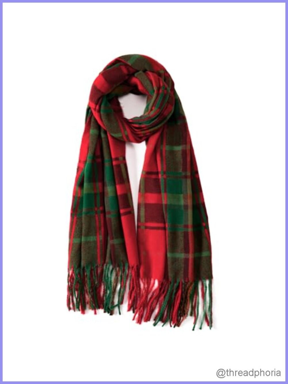 Women's Plaid Winter Scarf Wrap Shawl Acrylic Oversized Long Blanket